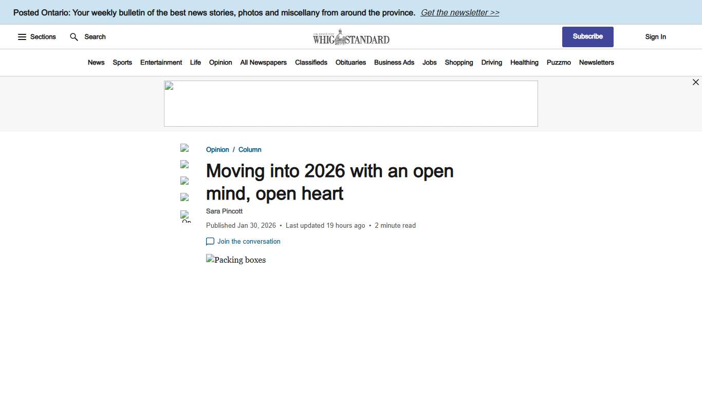 Moving into 2026 with an open mind, open heart The Kingston Whig Standard